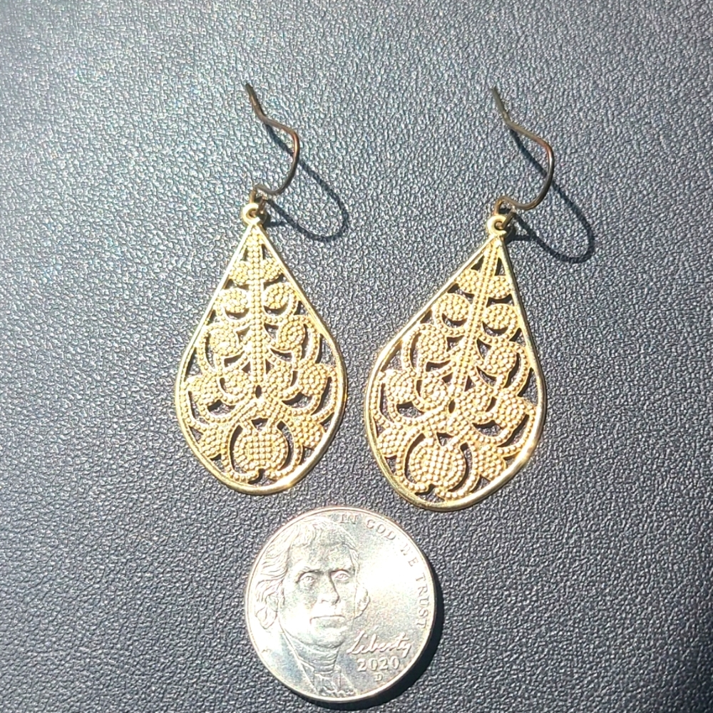 Gold tone earrings